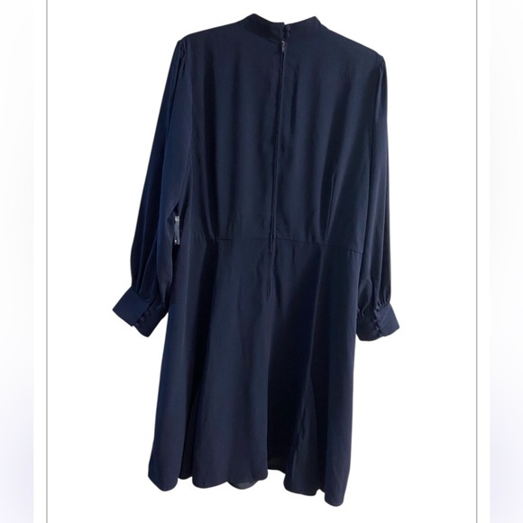 ModCloth Keyhole Navy Midi Dress Long Sleeve Size 22 NWT - Picture 4 of 13